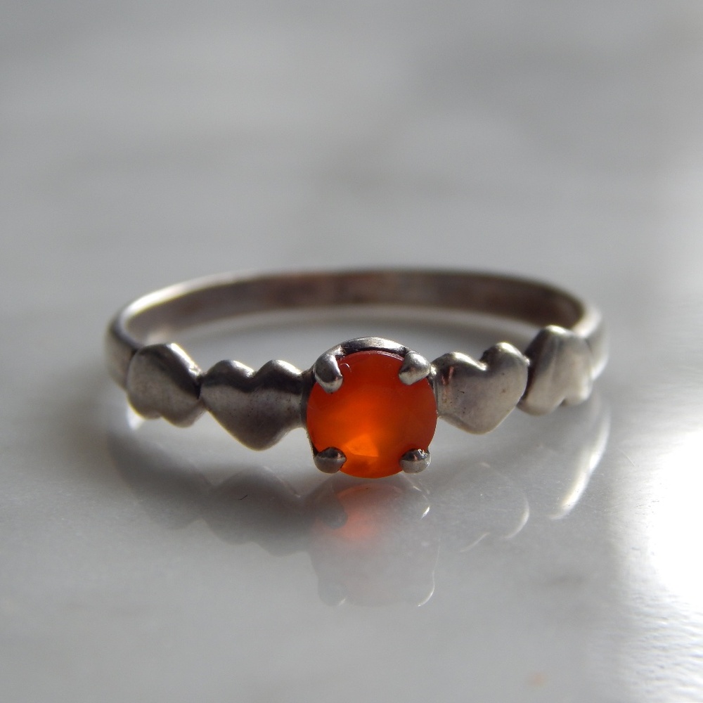 Sterling Silver Carnelian Ring
